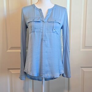 NY&C WOMEN'S BLUE BLOUSE SIZE XS